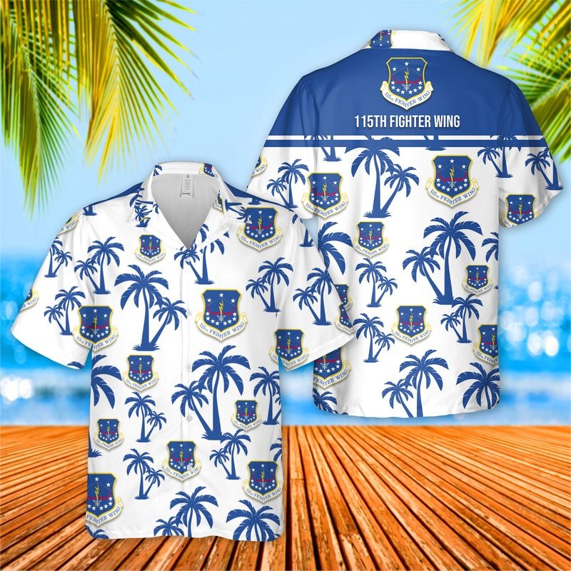 Usaf Wisconsin Air National Guard 115Th Fighter Wing Hawaiian Shirt Usaf Wisconsin Air National Guard 115Th Fighter Wing Hawaiian Shirt