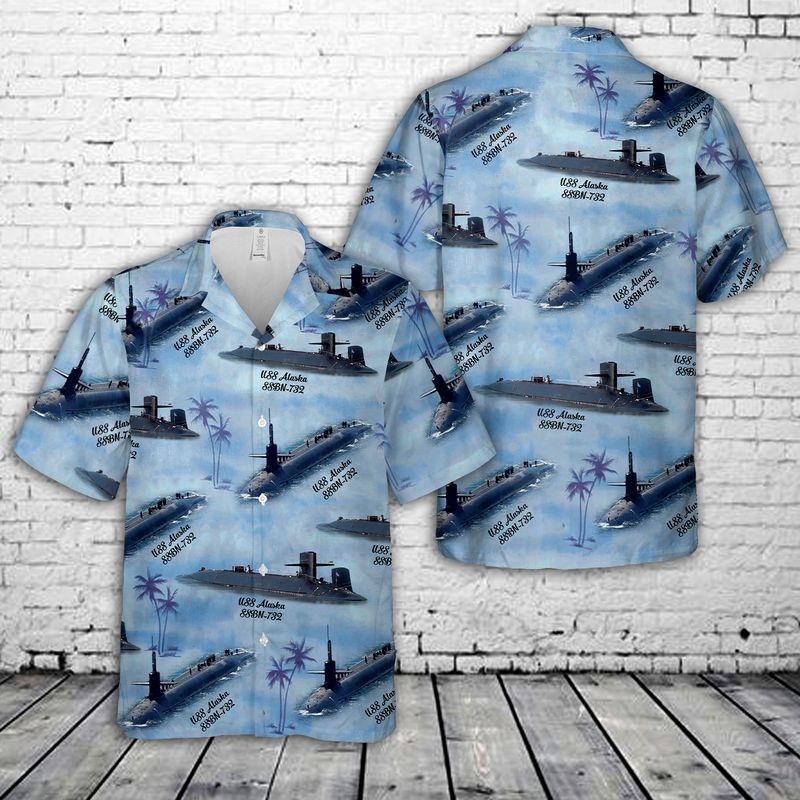 Uss Alaska Ballistic Missile Submarine Hawaiian Shirt Uss Alaska Ballistic Missile Submarine Hawaiian Shirt