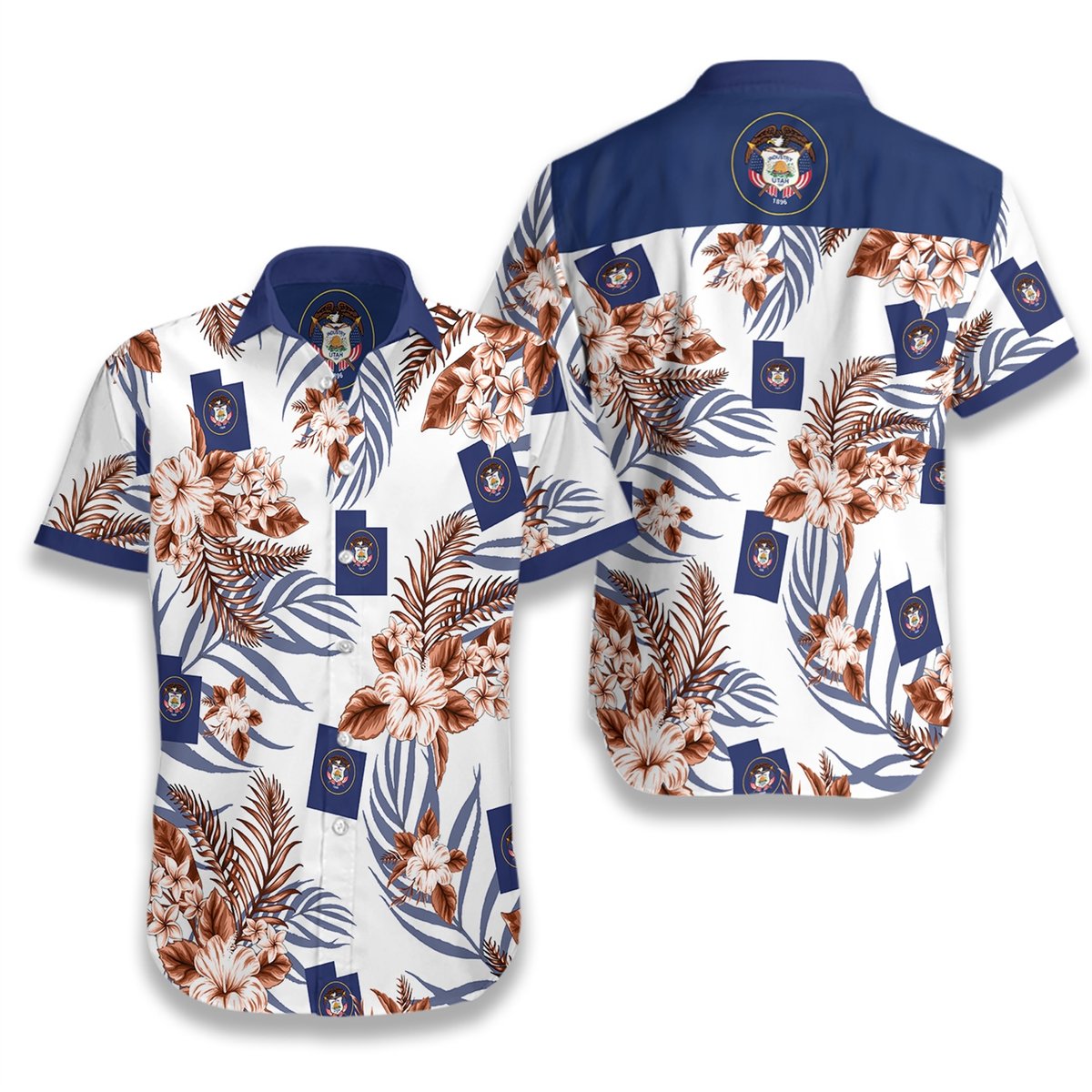 Utah Proud Hibicus Hawaiian Shirt Utah Proud Hibicus Hawaiian Shirt