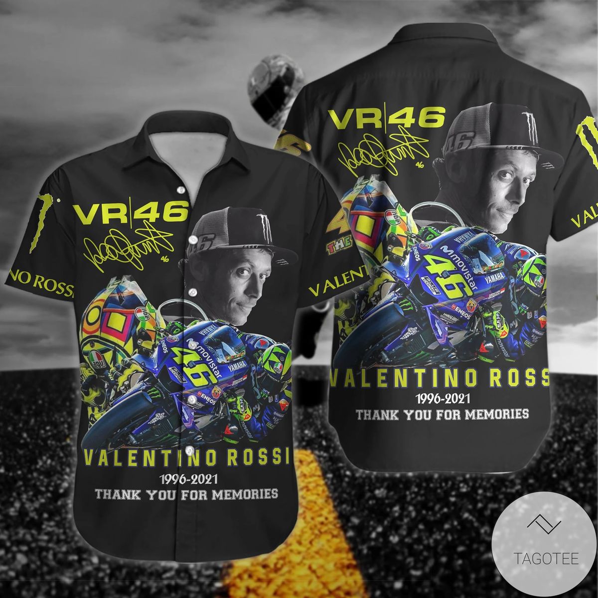 Valentino Rossi Vr46 1996-2021 Hawaiian Shirt Valentino Rossi Vr46 1996-2021 Hawaiian Shirt