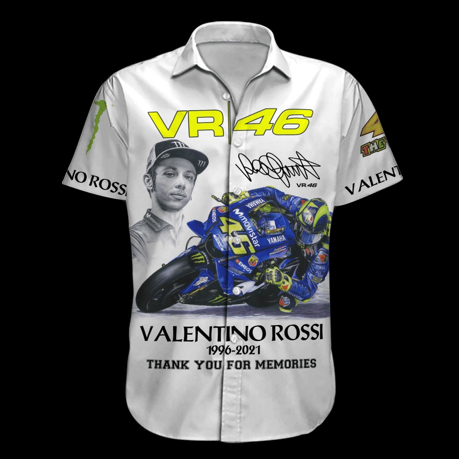 Valentino Rossi Vr46 Thank You For The Memories Hawaiian Shirt Valentino Rossi Vr46 Thank You For The Memories Hawaiian Shirt