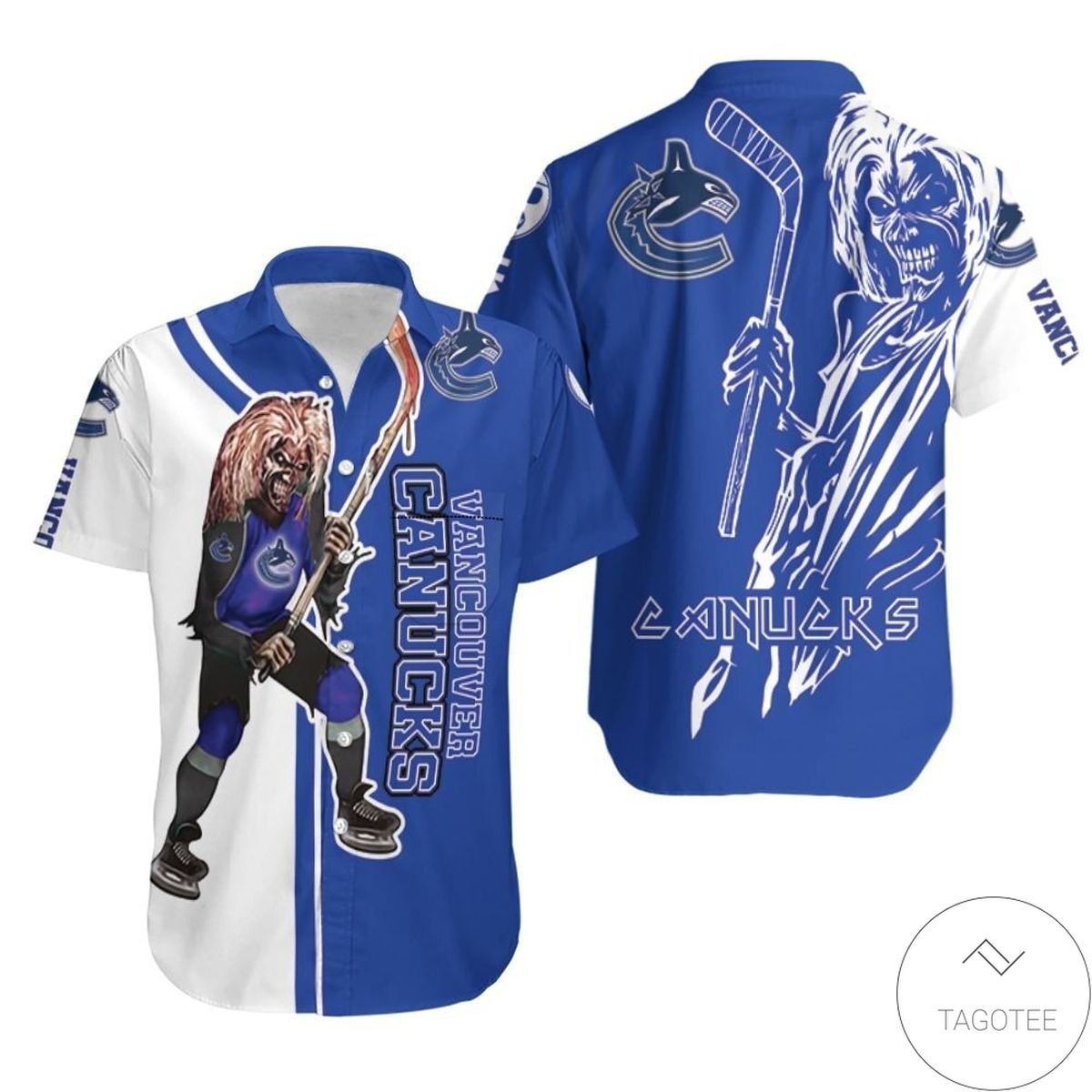 Vancouver Canucks And Zombie Hawaiian Shirt Vancouver Canucks And Zombie Hawaiian Shirt