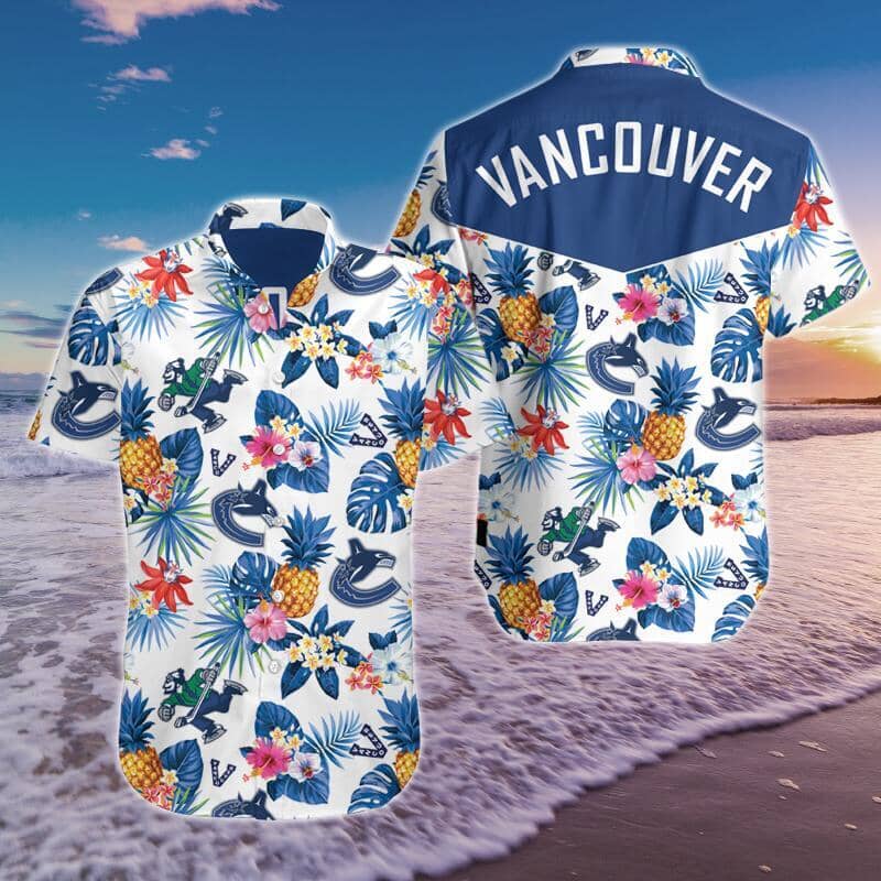 Vancouver Canucks Hawaiian Shirt Summer Button Up Vancouver Canucks Hawaiian Shirt Summer Button Up