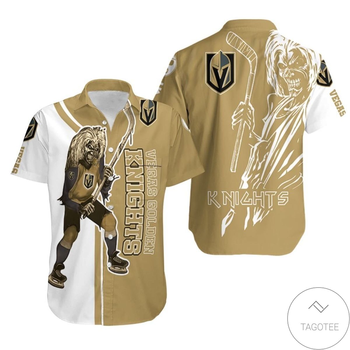Vegas Golden Knights And Zombie Hawaiian Shirt Vegas Golden Knights And Zombie Hawaiian Shirt