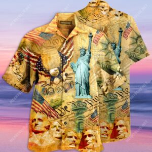 Veteran American Flag All Over Printed Hawaiian Shirt