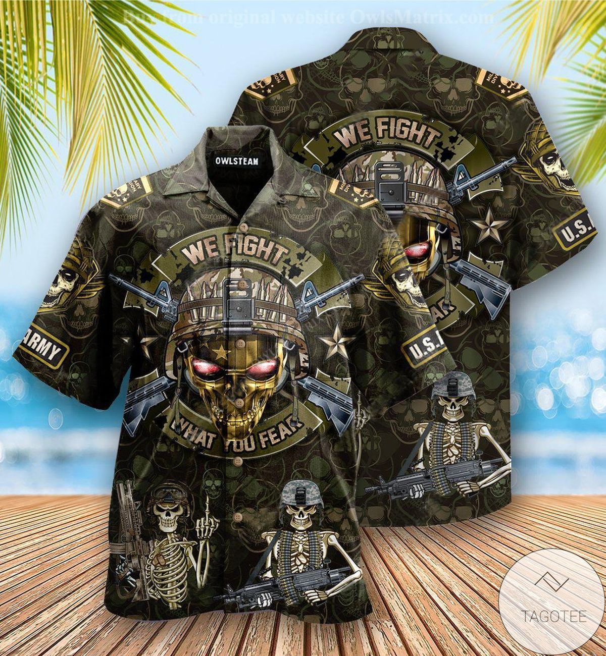 Veteran We Fight What You Fear Hawaiian Shirt Veteran We Fight What You Fear Hawaiian Shirt