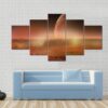 View Of Mars From Phobos - Nature 5 Panel Canvas Art Wall Decor