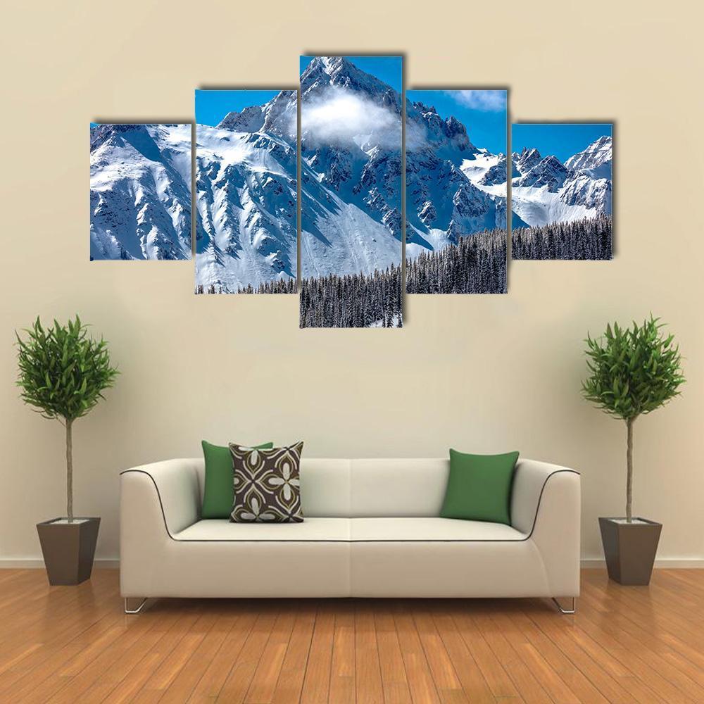 View Of Mount Sneffels - Nature 5 Panel Canvas Art Wall Decor View Of Mount Sneffels - Nature 5 Panel Canvas Art Wall Decor
