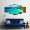 View Of Trunk Bay - Nature 5 Panel Canvas Art Wall Decor