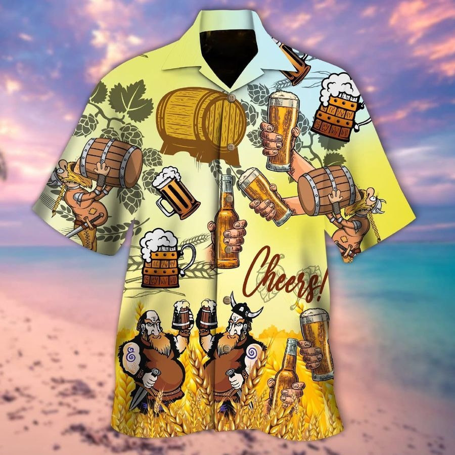 Viking Beer Cheer Hawaiian Shirt Viking Beer Cheer Hawaiian Shirt