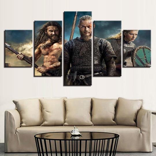 Vikings History Channel 2 - Movie 5 Panel Canvas Art Wall Decor Vikings History Channel 2 - Movie 5 Panel Canvas Art Wall Decor