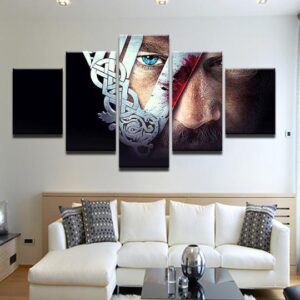 Vikings History Channel - Movie 5 Panel Canvas Art Wall Decor