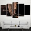 Vintage Music Instrument - Music 5 Panel Canvas Art Wall Decor