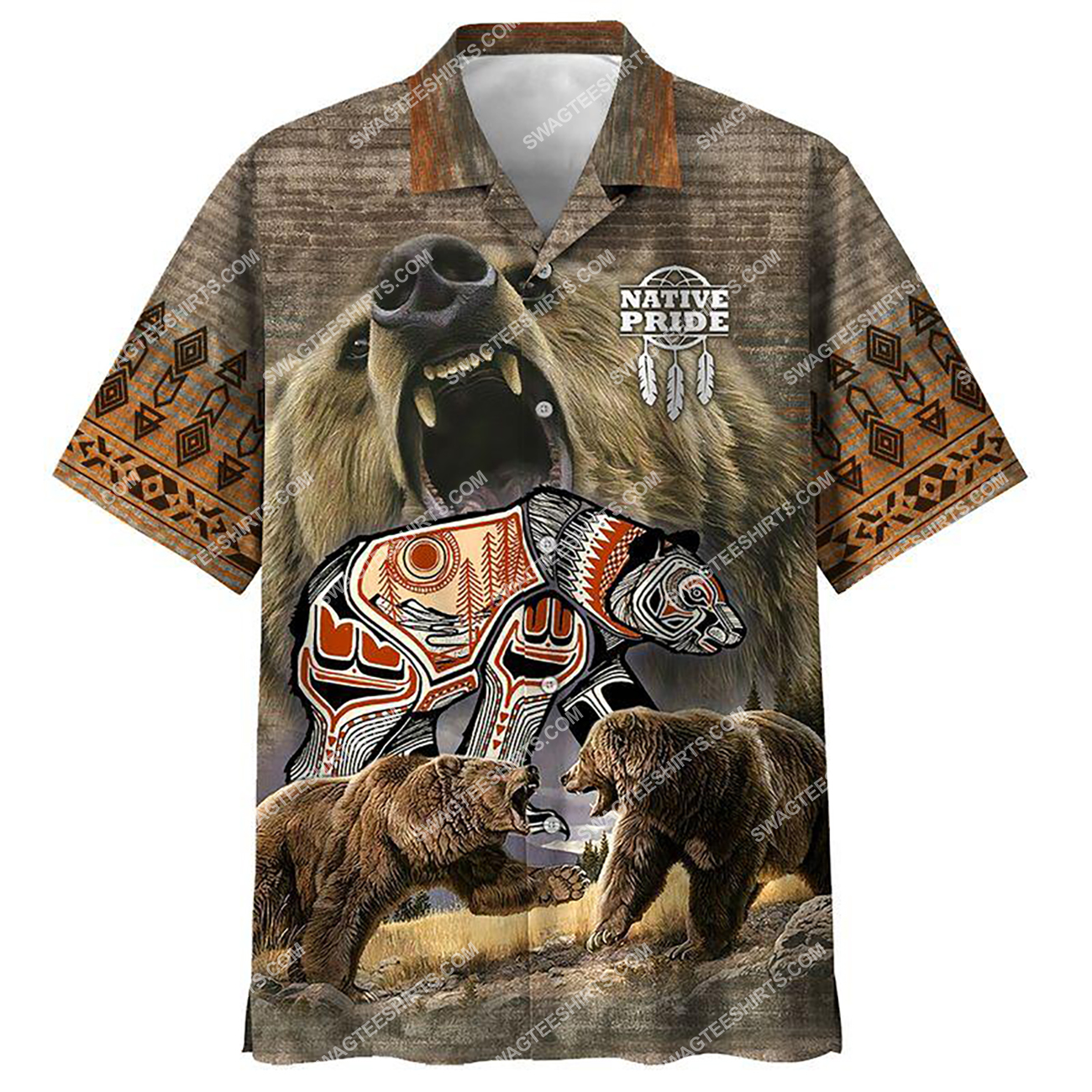 Vintage Native American Native Pride All Over Printed Hawaiian Shirt Vintage Native American Native Pride All Over Printed Hawaiian Shirt
