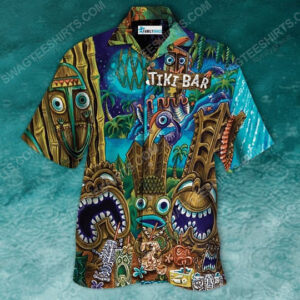 Vintage Tiki Bar Aloha Summer Vacation Hawaiian Shirt