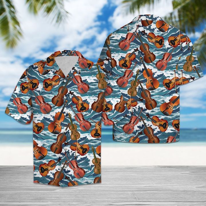 Violin For Summer Hawaiian Shirt Summer Button Up Violin For Summer Hawaiian Shirt Summer Button Up