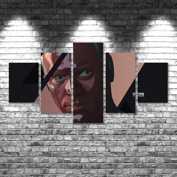 Vision - Automative 5 Panel Canvas Art Wall Decor Vision - Automative 5 Panel Canvas Art Wall Decor