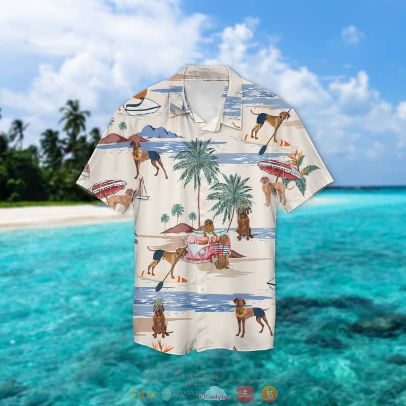 Vizsla Summer Beach Hawaiian Shirt Vizsla Summer Beach Hawaiian Shirt