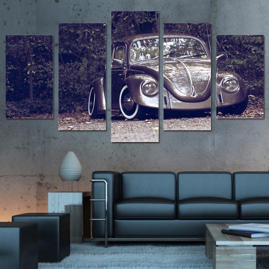 Volkswagen Vw Beetle - Automative 5 Panel Canvas Art Wall Decor Volkswagen Vw Beetle - Automative 5 Panel Canvas Art Wall Decor