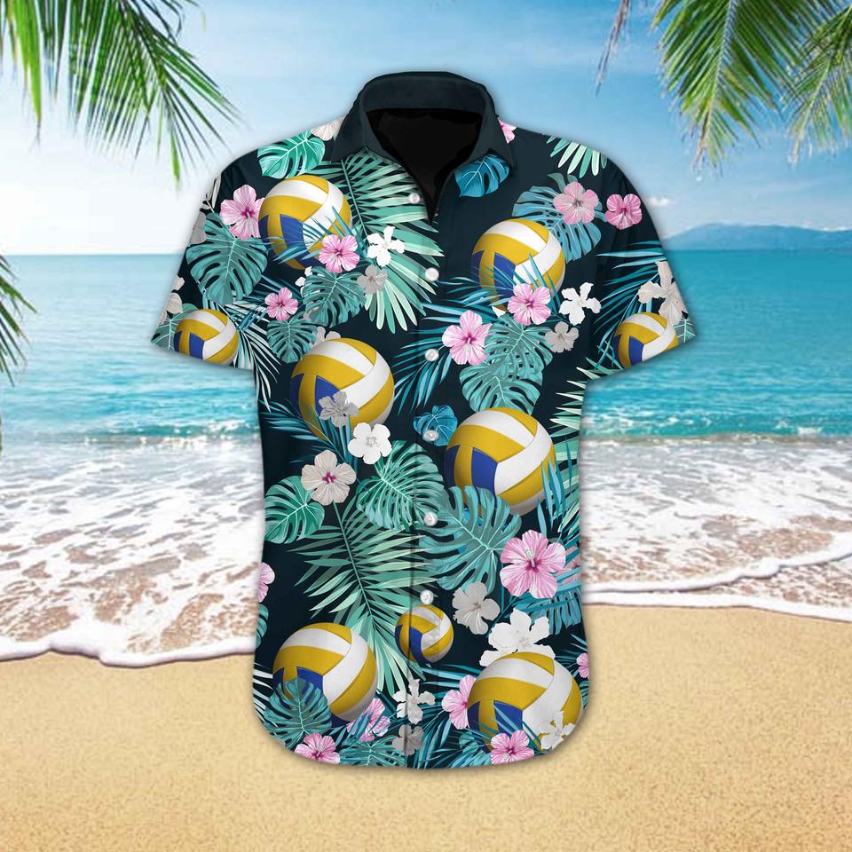 Volleyball Flower Hawaiian Shirt Volleyball Flower Hawaiian Shirt