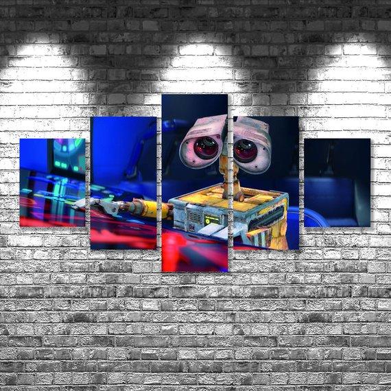 Wall-E - Anime 5 Panel Canvas Art Wall Decor Wall-E - Anime 5 Panel Canvas Art Wall Decor