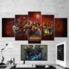 Warlords Of Draenor - Gaming 5 Panel Canvas Art Wall Decor