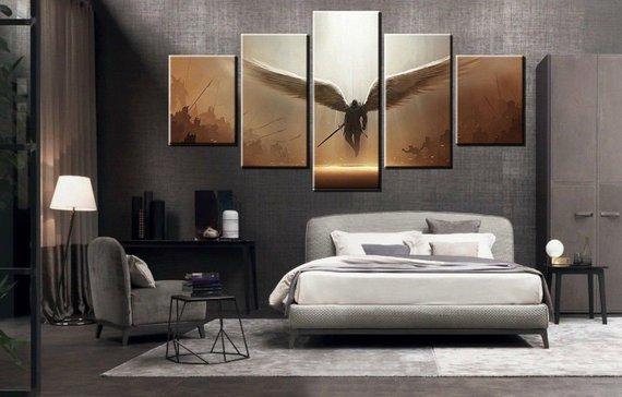 Warrior Angel Michael Christian 2 - Movie 5 Panel Canvas Art Wall Decor Warrior Angel Michael Christian 2 - Movie 5 Panel Canvas Art Wall Decor