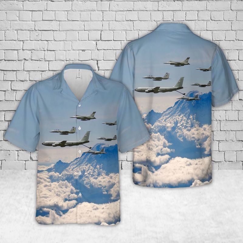 Washington Air National Guard Kc-135 Hawaiian Shirt Washington Air National Guard Kc-135 Hawaiian Shirt