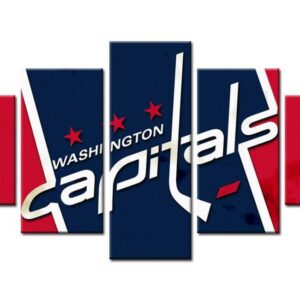 Washington Capitals Nhl Team Blue - Sport 5 Panel Canvas Art Wall Decor