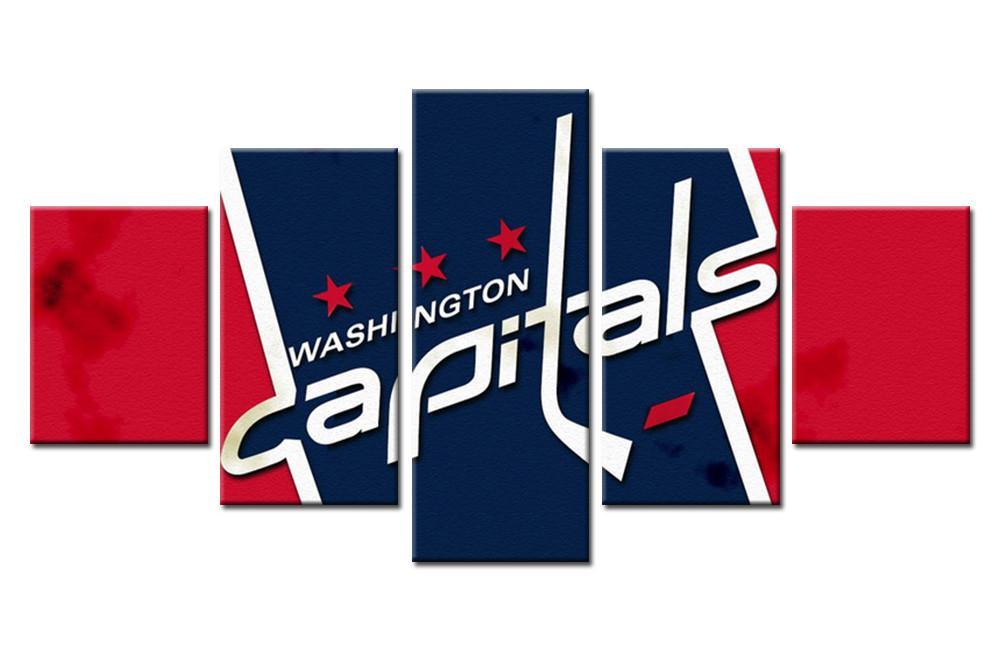 Washington Capitals Nhl Team Blue - Sport 5 Panel Canvas Art Wall Decor Washington Capitals Nhl Team Blue - Sport 5 Panel Canvas Art Wall Decor