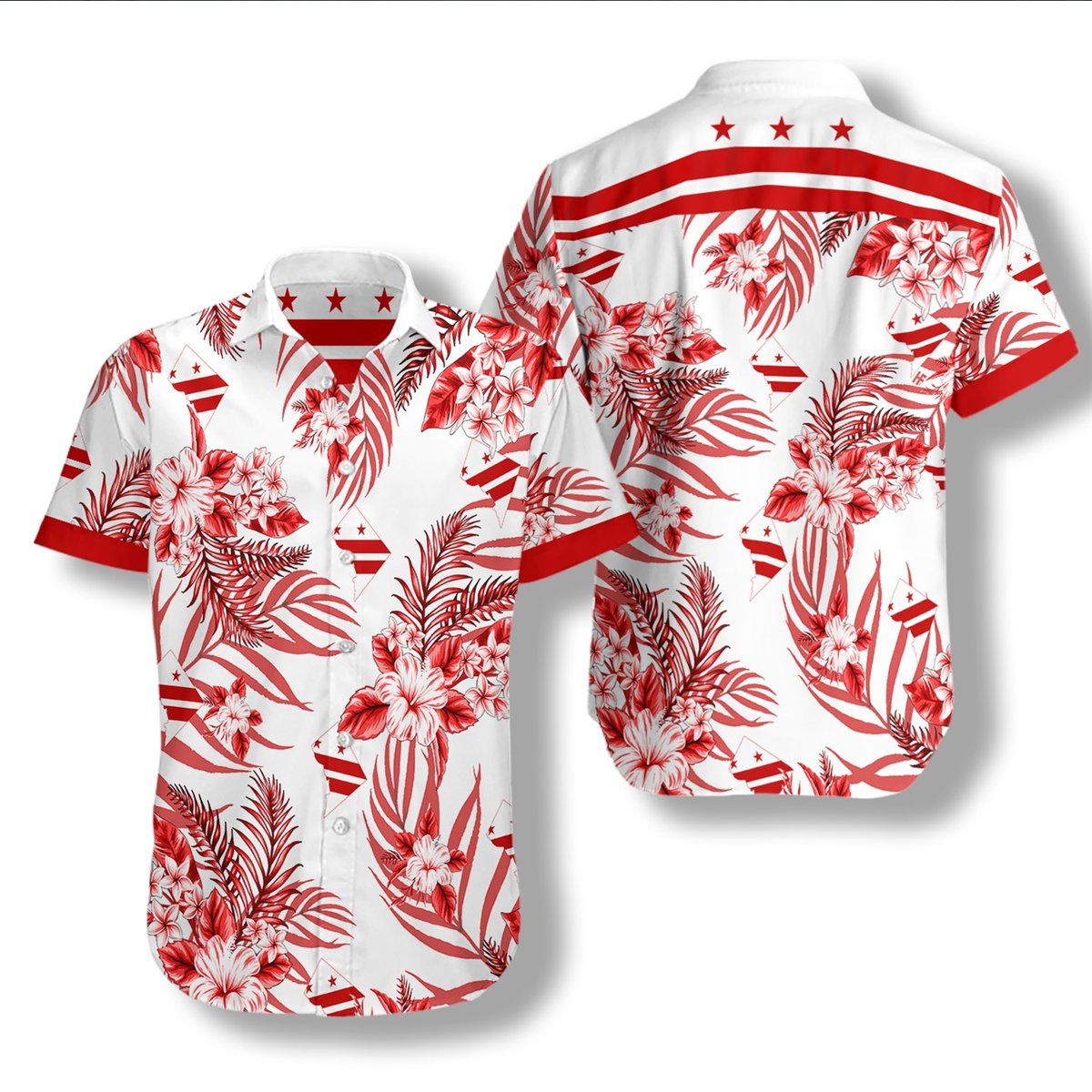 Washington Dc Hibicus Proud Hawaiian Shirt Washington Dc Hibicus Proud Hawaiian Shirt