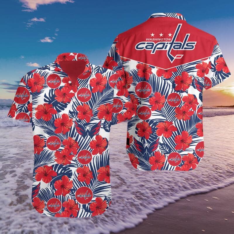 Washington Hockey Hawaiian Shirt Summer Button Up Washington Hockey Hawaiian Shirt Summer Button Up