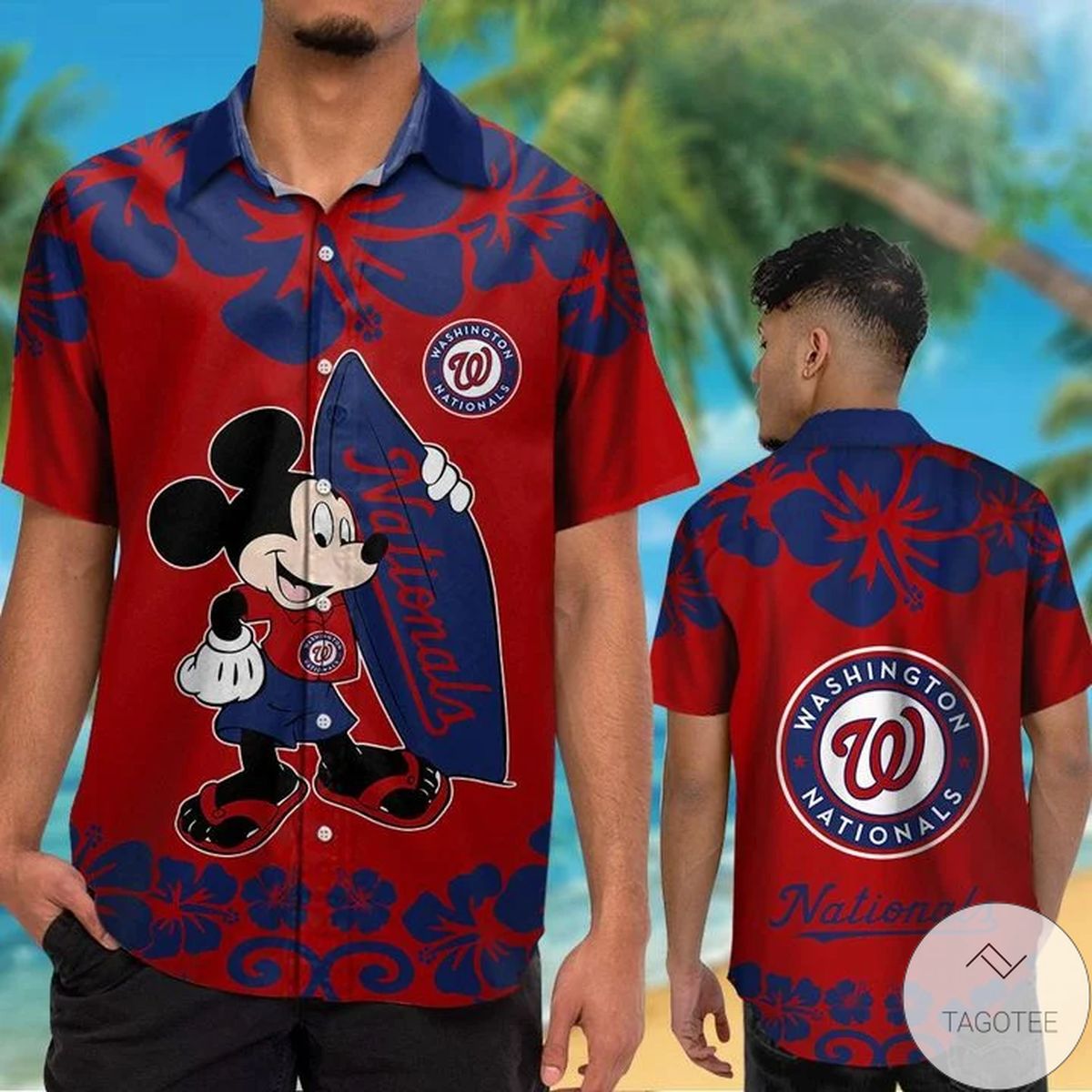Washington Nationals Mickey Mouse Hawaiian Shirt Washington Nationals Mickey Mouse Hawaiian Shirt