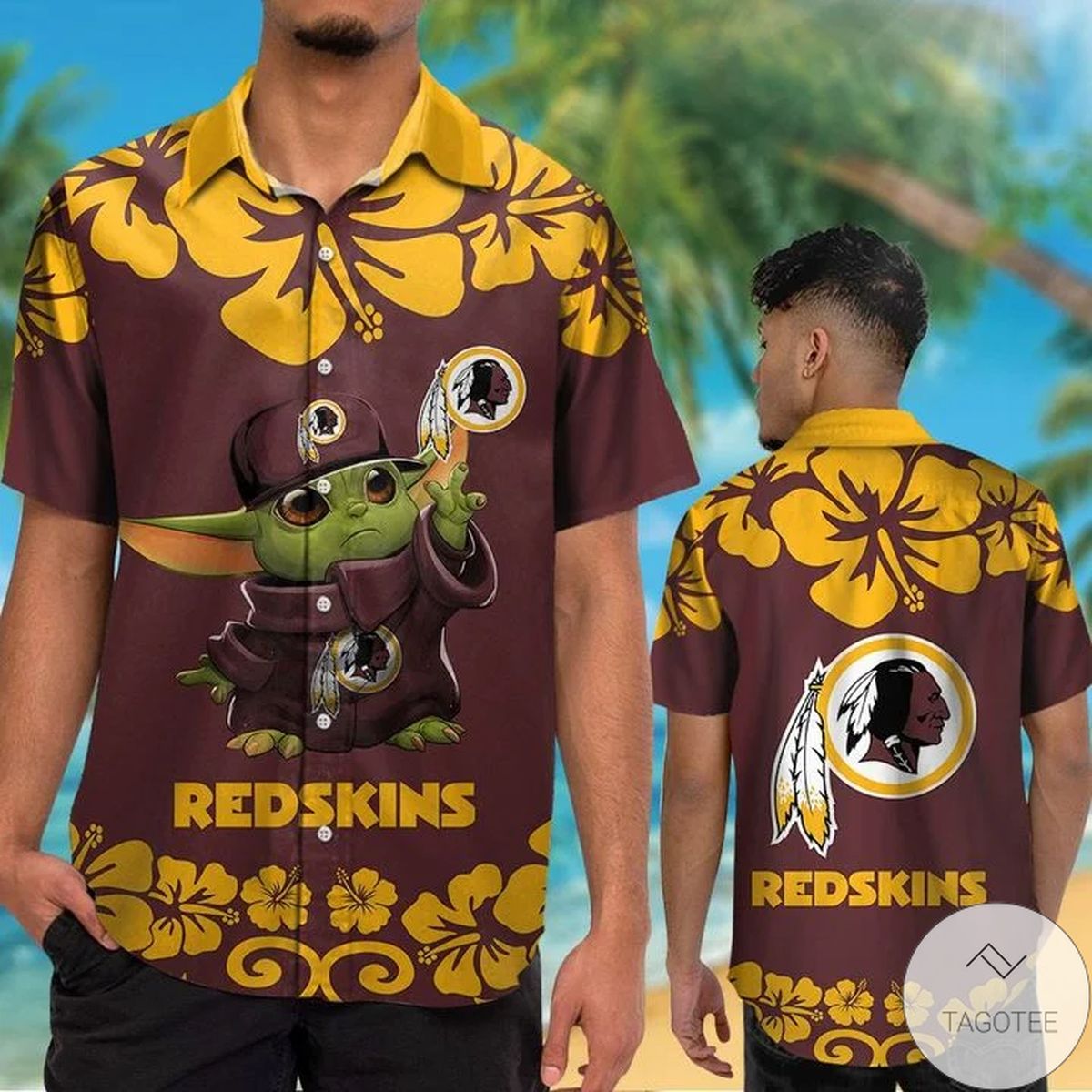 Washington Redskins Baby Yoda Hawaiian Shirt Washington Redskins Baby Yoda Hawaiian Shirt