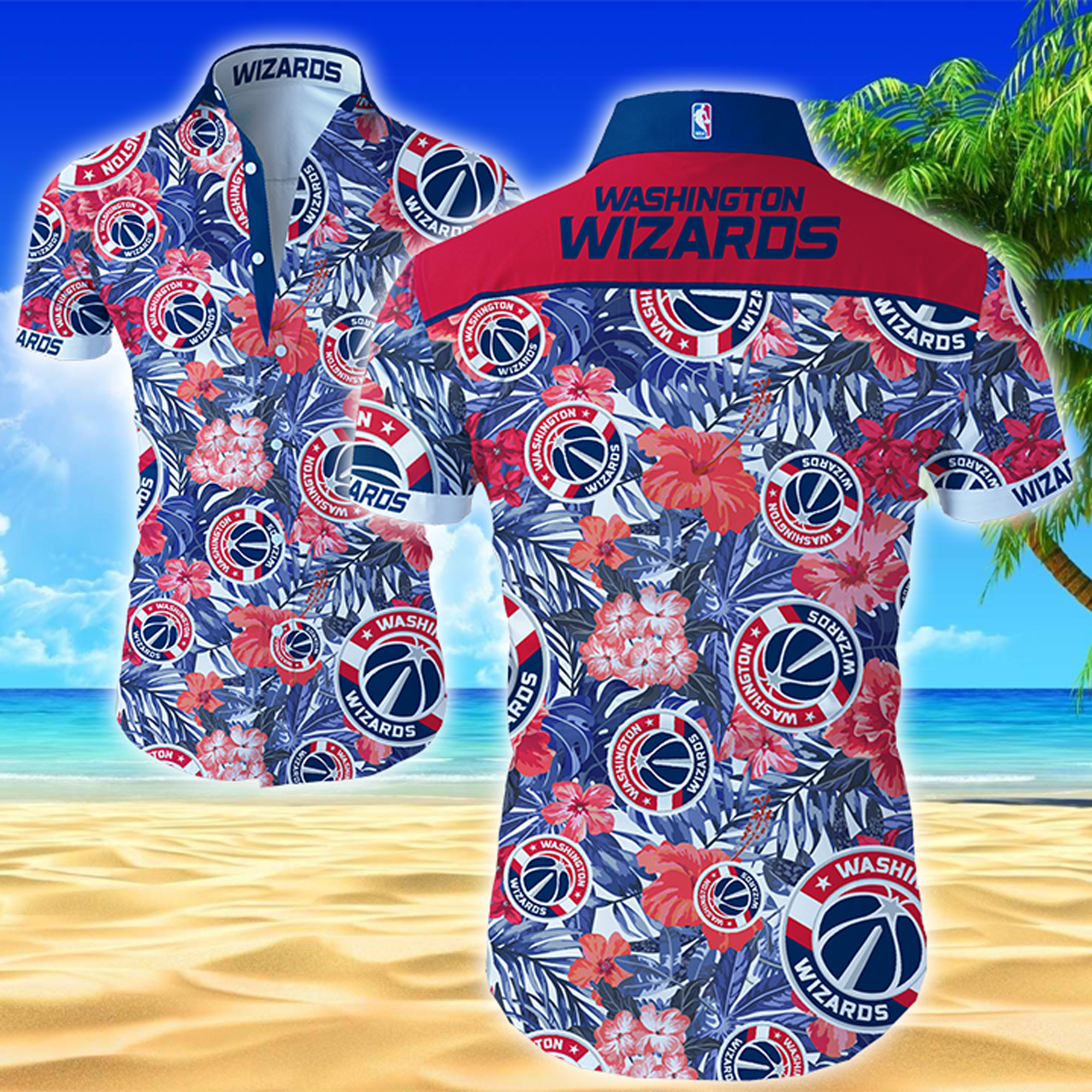 Washington Wizards Hawaiian Shirt Summer Button Up Washington Wizards Hawaiian Shirt Summer Button Up
