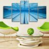 Water 1 - Nature 5 Panel Canvas Art Wall Decor