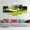 Water Hazard - Nature 5 Panel Canvas Art Wall Decor