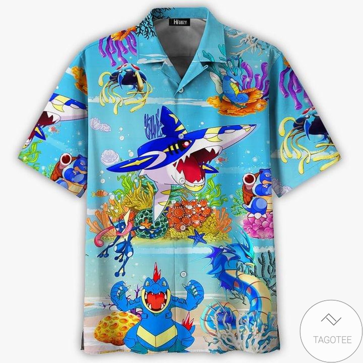 Water-Type Pokemon Hawaiian Shirt Water-Type Pokemon Hawaiian Shirt