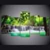Waterfall Large - Nature 5 Panel Canvas Art Wall Decor