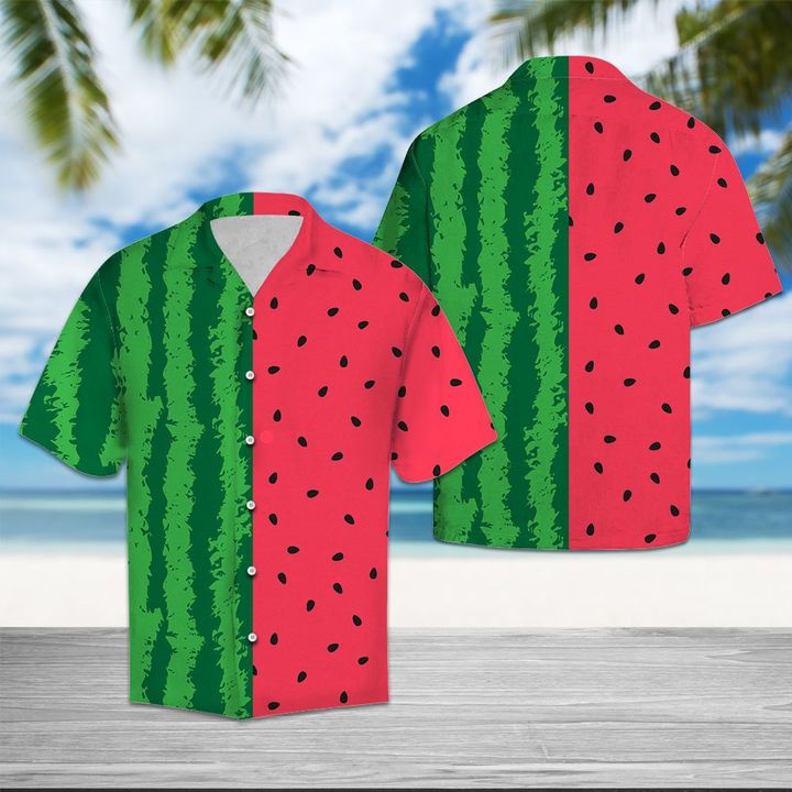 Watermelon Hawaiian Shirt Summer Button Up Watermelon Hawaiian Shirt Summer Button Up