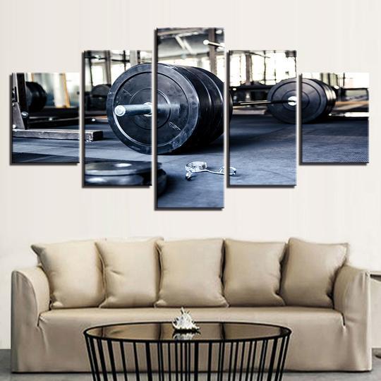 Weightlifting Gym - Sport 5 Panel Canvas Art Wall Decor Weightlifting Gym - Sport 5 Panel Canvas Art Wall Decor