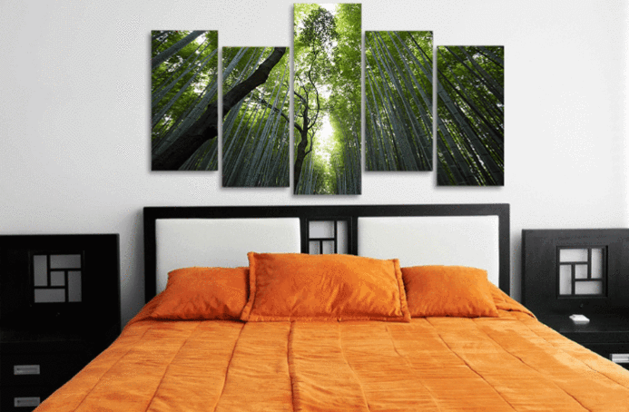 Western Rhino Woodland - Nature 5 Panel Canvas Art Wall Decor Western Rhino Woodland - Nature 5 Panel Canvas Art Wall Decor