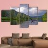 White River Rafting In Southern Urals - Sport 5 Panel Canvas Art Wall Decor
