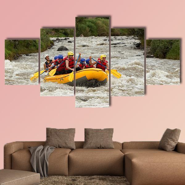 White Water River Rafting In Ecuador - Sport 5 Panel Canvas Art Wall Decor White Water River Rafting In Ecuador - Sport 5 Panel Canvas Art Wall Decor
