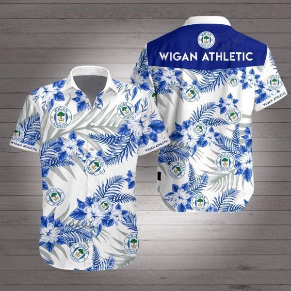 Wigan Athletic Hawaiian Shirt Wigan Athletic Hawaiian Shirt