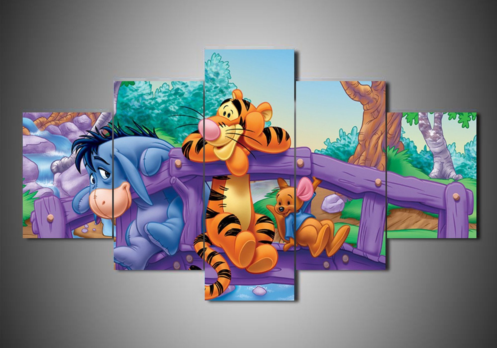 Winnie The Pooh 2 - Cartoon 5 Panel Canvas Art Wall Decor Winnie The Pooh 2 - Cartoon 5 Panel Canvas Art Wall Decor
