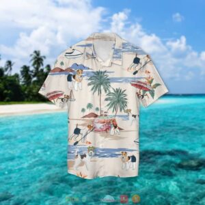 Wire Fox Terrier Summer Beach Hawaiian Shirt