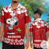 Wisconsin Badgers & Snoopy Hawaiian Shirt