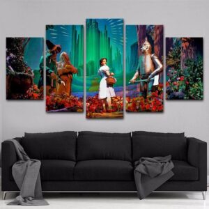 Wizard Of Oz - Movie 5 Panel Canvas Art Wall Decor