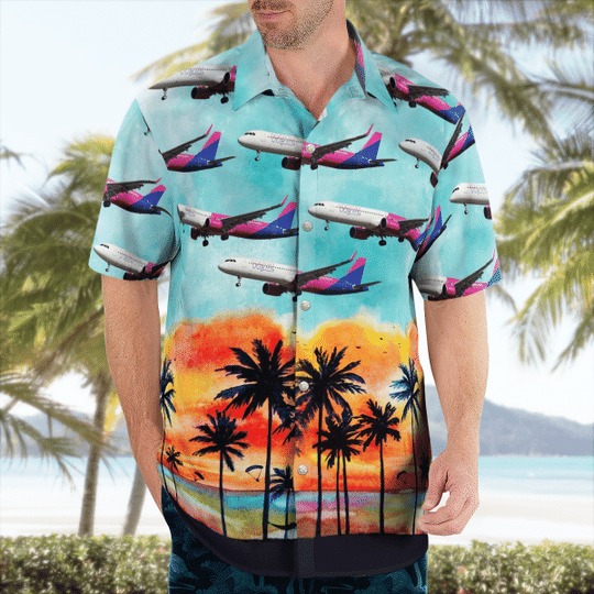 Wizz Air Hungary Airbus A321-271Nx Hawaiian Shirt Wizz Air Hungary Airbus A321-271Nx Hawaiian Shirt